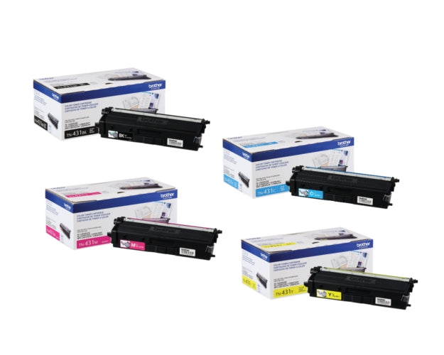 Brother TN-431 OEM Toner Set, B/C/M/Y