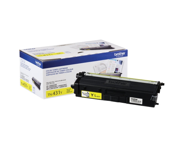 Brother TN-431Y OEM Toner Cartridge, 1800 pages, Yellow