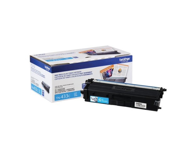Brother TN-433C OEM HY Toner Cartridge, 4K pages, Cyan