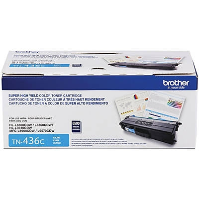 Brother TN-436C OEM Super HY Toner Cartridge, 6500 pages, Cyan