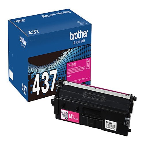 Brother TN-437M OEM Ultra HY Toner Cartridge, 9K Pages, Magenta