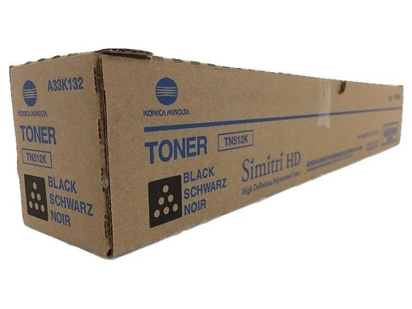 Konica Minolta A33K132 TN512K OEM Toner, 27K pages, Black