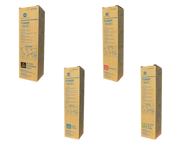 Konica Minolta TN614 OEM Toner Set, B/C/M/Y