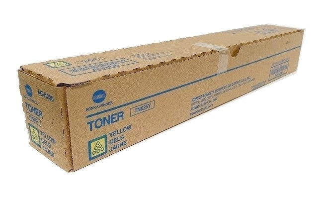 Konica Minolta TN626Y ACV1230 OEM Toner Cartridge, 28K Pages, Yellow