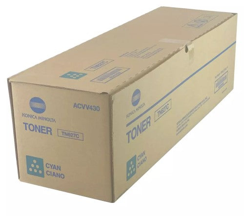 Konica Minolta TN627C ACVV430 OEM Toner Cartridge, 208K Pages, Cyan