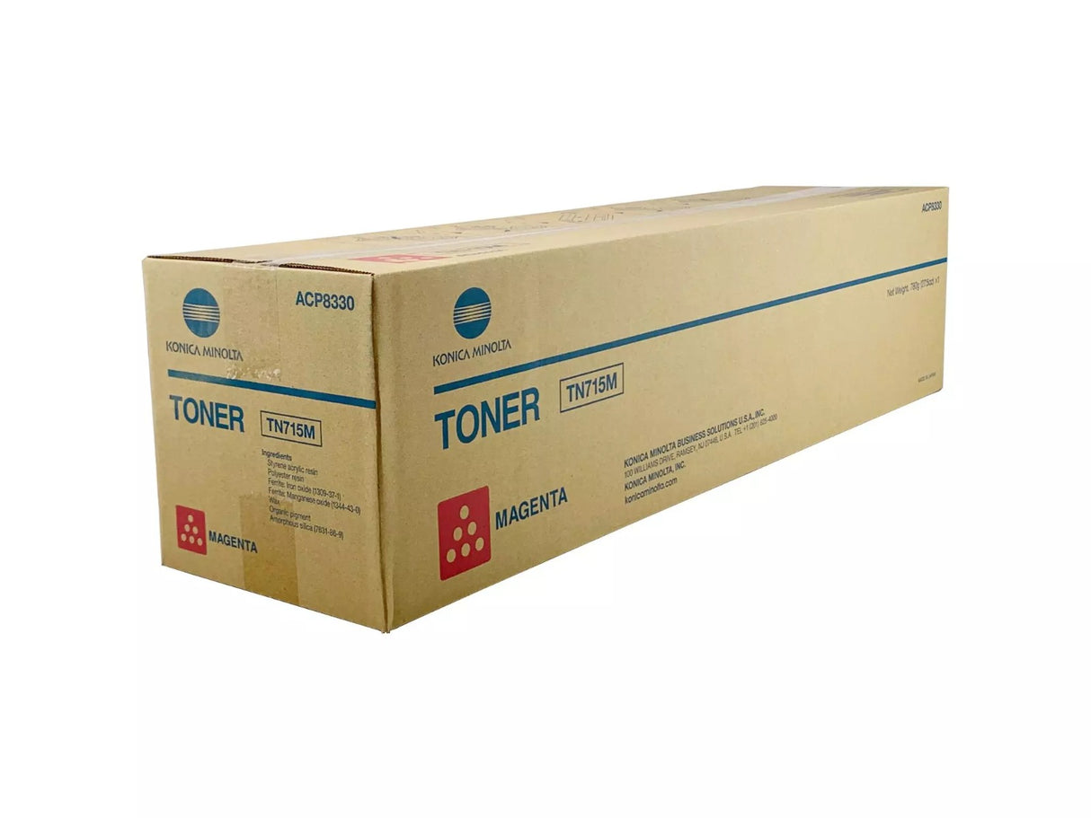 Konica Minolta TN715M ACP8330 OEM Toner Cartridge, 45K Pages, Magenta