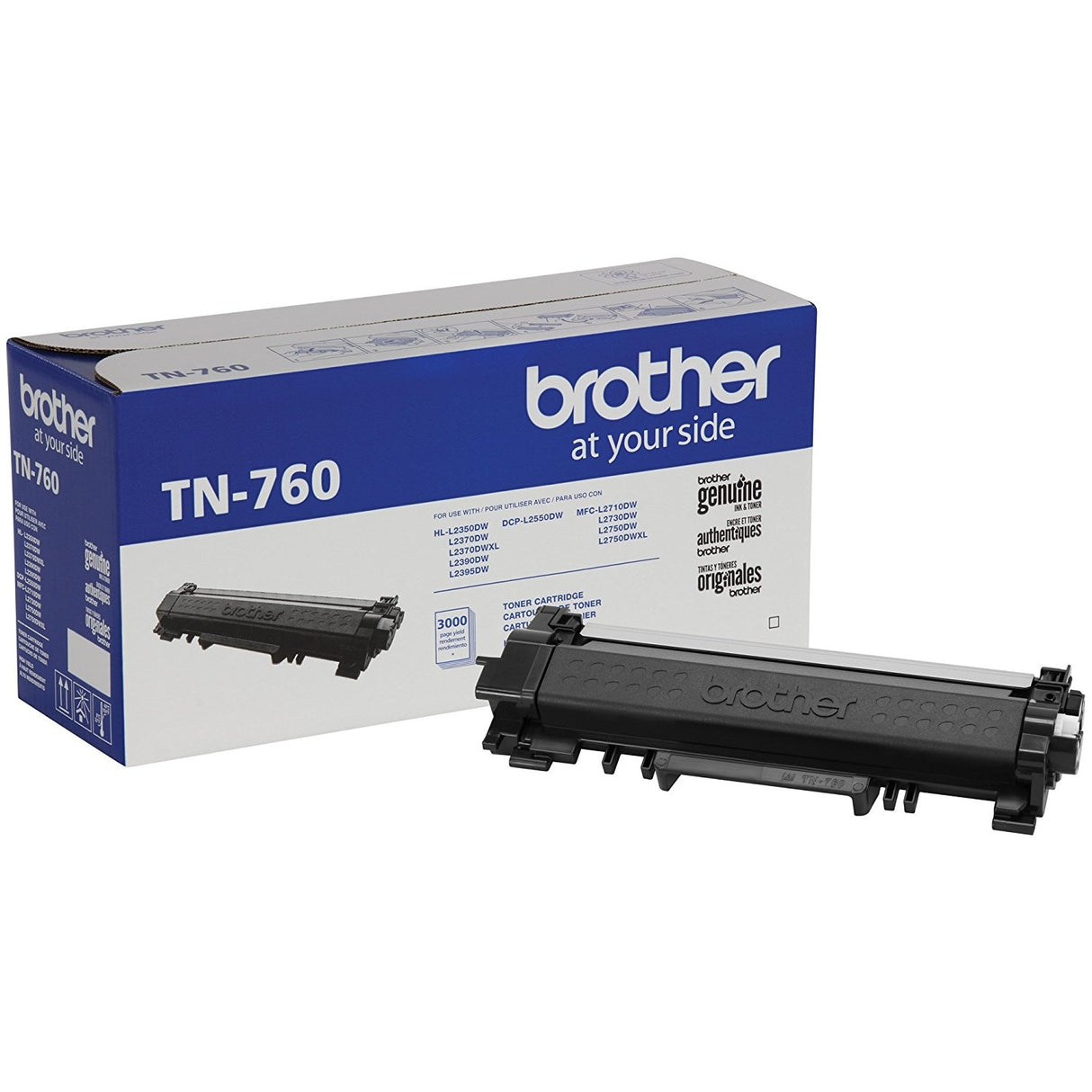 Brother TN-760 OEM HY Toner Cartridge, 3K pages, Black