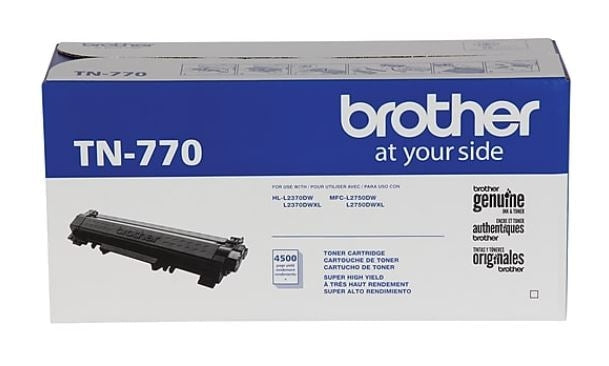 Brother TN-770 Super HY Toner Cartridge, 4.5 Pages, Black