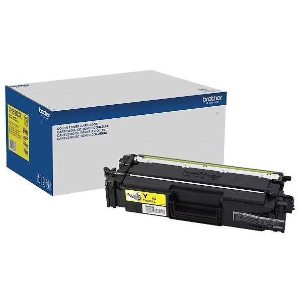 Brother TN-810XLY OEM HY Toner Cartridge, 9K Pages, Yellow