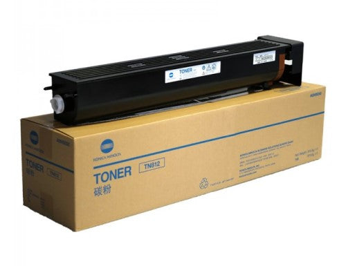 Konica Minolta TN812 A8H5030 OEM Toner Cartridge, 40.8K Pages, Black