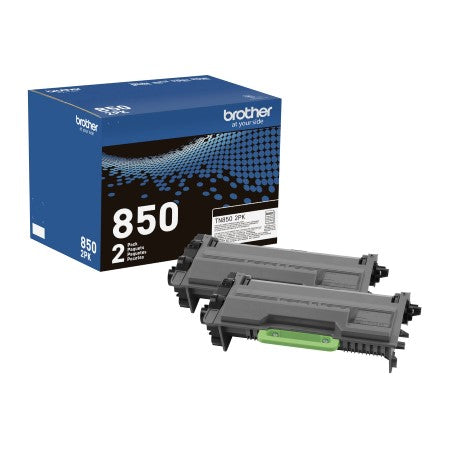 Brother TN-850 2PK OEM HY Toner Dual Pack, 2 x 8K Pages, Black
