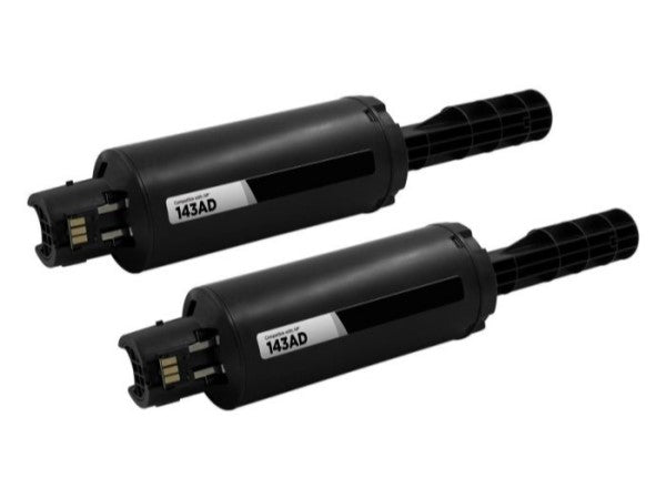 Compatible for HP 143A W1143AD Neverstop Toner Reload Kit Dual Pack, 2 x 2.5K Pages, Black