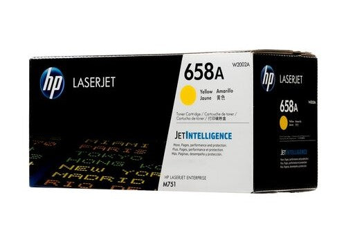 HP 658A W2002A OEM LaserJet Toner Cartridge, 6K Pages, Yellow