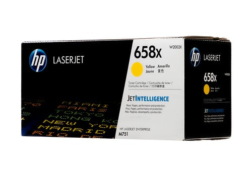HP 658X W2002X OEM HY LaserJet Toner Cartridge, 28K Pages, Yellow