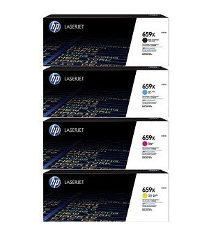 HP 659X OEM HY LaserJet Toner Set, B/C/M/Y