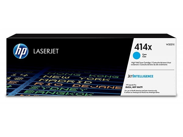 HP 414X W2021X OEM High-Yield Toner Cartridge, 6K Pages, Cyan