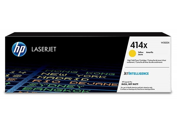 HP 414X W2022X OEM High-Yield Toner Cartridge, 6K Pages, Yellow