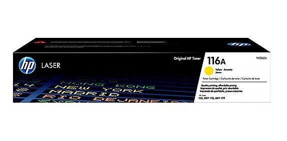 HP 116A W2062A Toner Cartridge, 700 Pages, Yellow