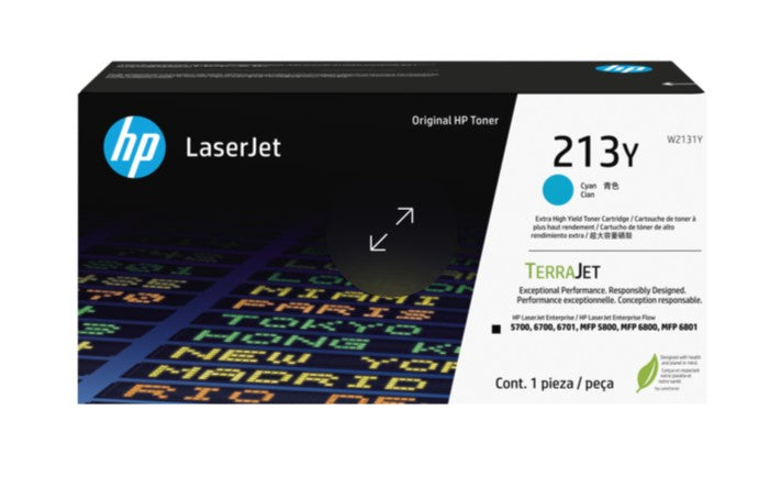 Genuine HP 213Y W2131Y OEM Extra HY LaserJet Toner Cartridge, 12K Pages, Cyan
