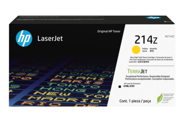 Genuine HP 214Z W2142Z OEM Ultra HY LaserJet Toner Cartrdige, 26K Pages, Yellow