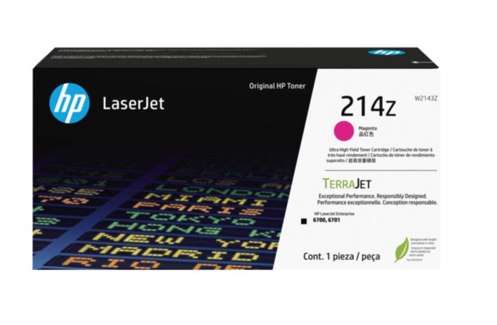 Genuine HP 214Z W2143Z OEM Ultra HY LaserJet Toner Cartridge, 26K Pages, Magenta