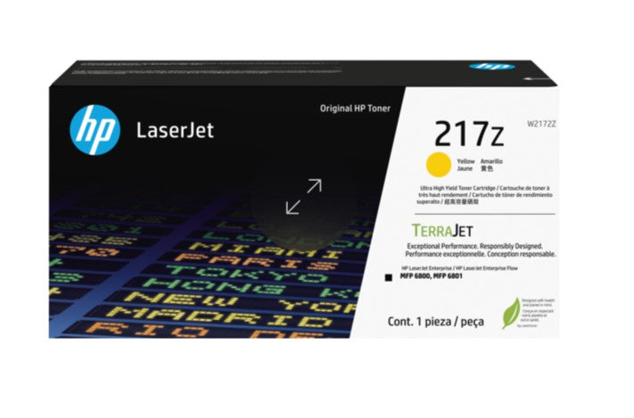 HP 217Z W2172Z OEM Ultra HY LaserJet Toner Cartridge, 24K Pages, Yellow