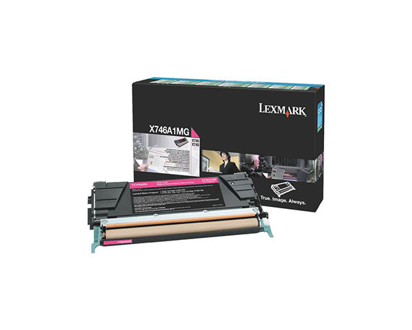 Lexmark X746A1MG OEM Return Program Toner Cartridge, 7K pages, Magenta