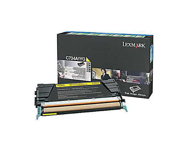 Lexmark X746A1YG OEM Return Program Toner Cartridge, 7K pages, Yellow