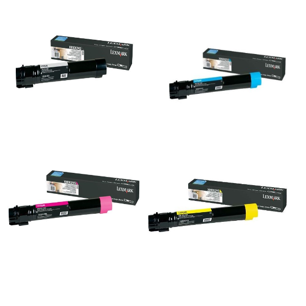 Lexmark X950X2 OEM HY Toner Set, B/C/M/Y
