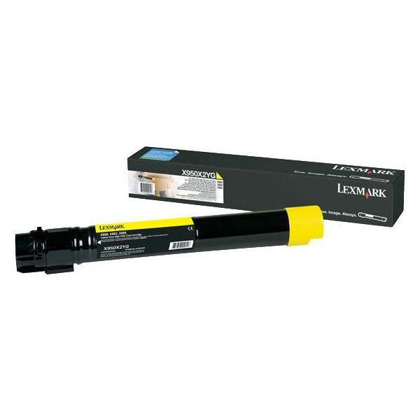 Lexmark X950X2YG OEM HY Toner Cartridge, 32K Pages, Yellow