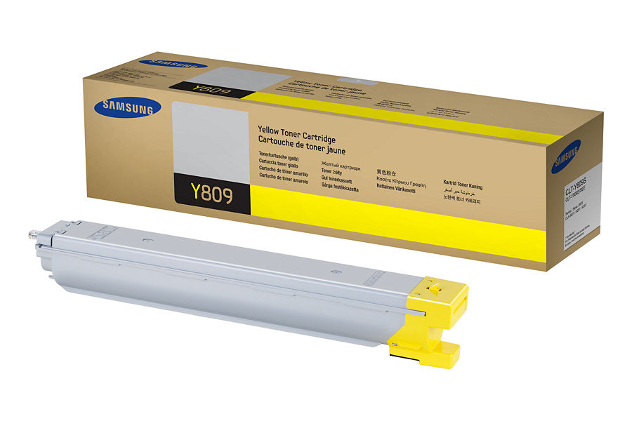 Samsung CLT-Y809S SS744A OEM Toner Cartridge, 20K pages, Yellow
