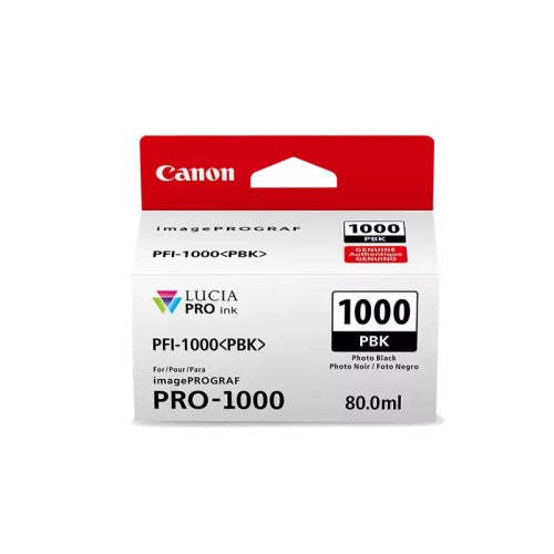 Canon PFI-1000 0546C002 OEM Ink Tank, 80ml, Photo Black
