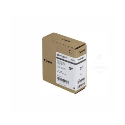 Canon 0817C001 PFI-1300GY OEM Ink Tank, 330ml Pages, Gray Pigemnt