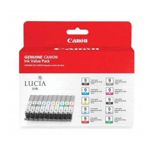 Canon 1033B005 PGI-9 OEM Ink Set, Black/Color