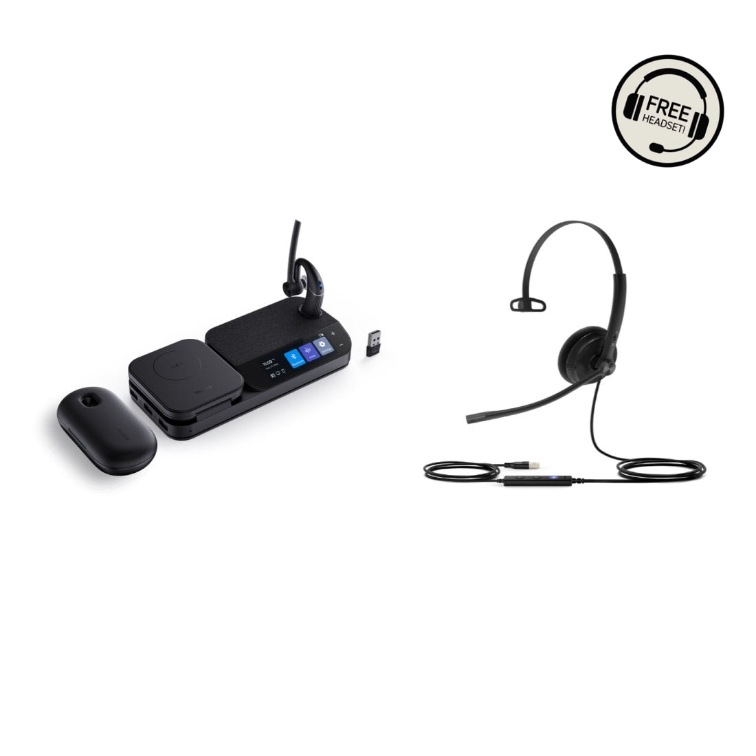 Yealink 1208654 BH71 Mono Workstation Pro & 1308046 UH34 Lite Mono Teams Headset