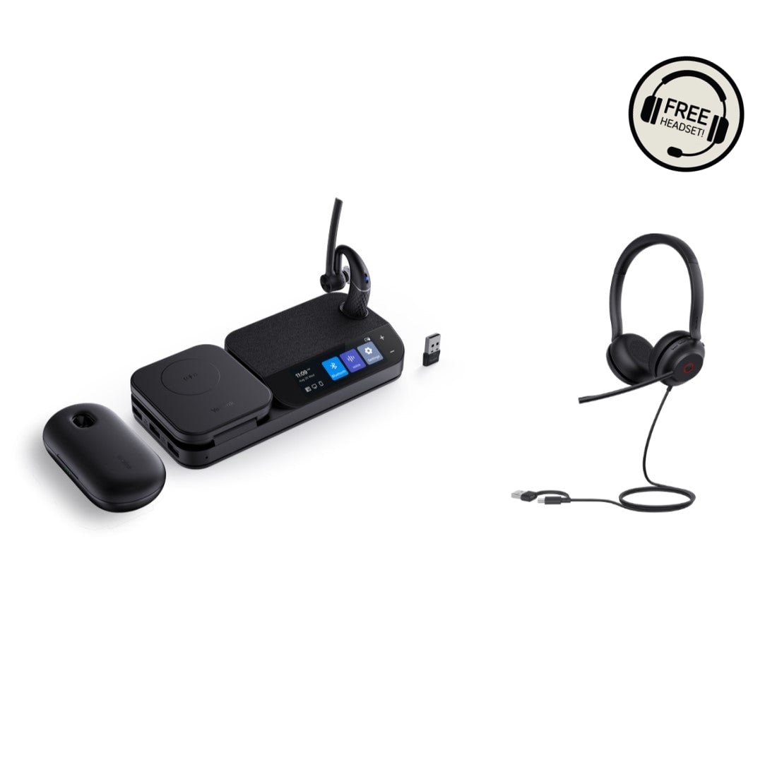 Yealink 1208654 BH71 Mono Workstation Pro & 1308134 UH35 Dual Teams Headset