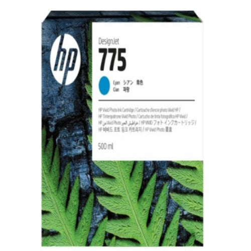 HP 775 1XB17A OEM Ink Cartridge, 500ml Pages, Cyan