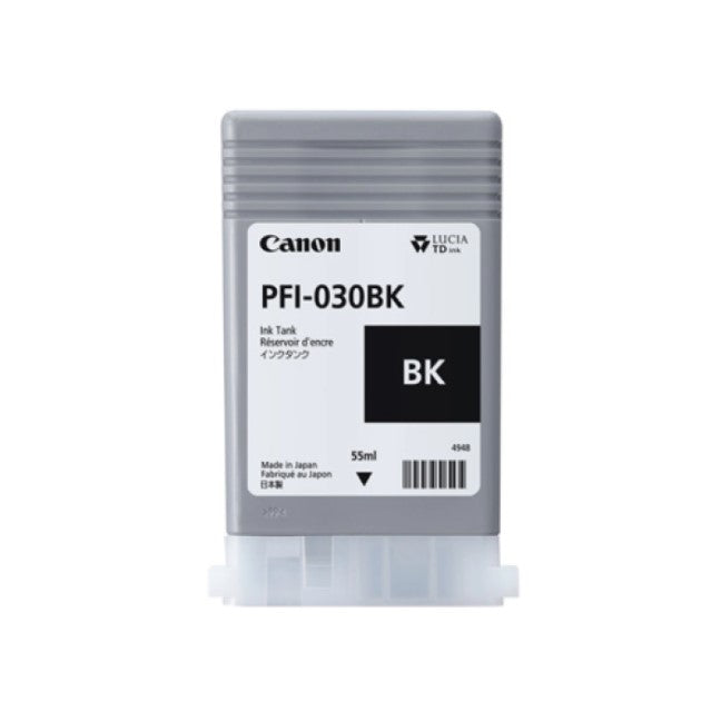 Canon 3489C001 PFI-030BK OEM Ink Cartridge, 55ml Pages, Black