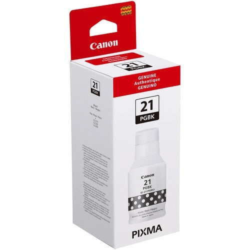 Canon 4526C001 GI-21 OEM Ink Bottle, 170mL, Pigment Black