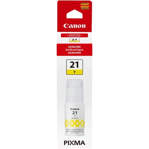 Canon 4539C001 GI-21 OEM Ink Bottle, 70mL, Yellow