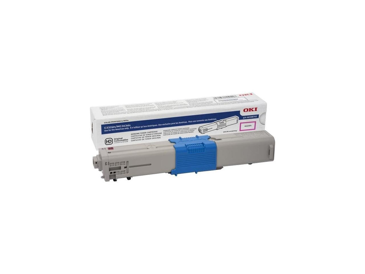 Okidata 46508702 OEM Toner Cartridge, 3K pages, Magenta