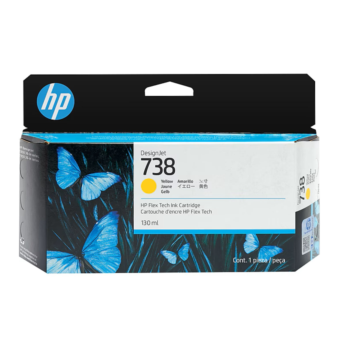 HP 738 676M8A OEM HY Ink Cartridge, 300ml, Yellow