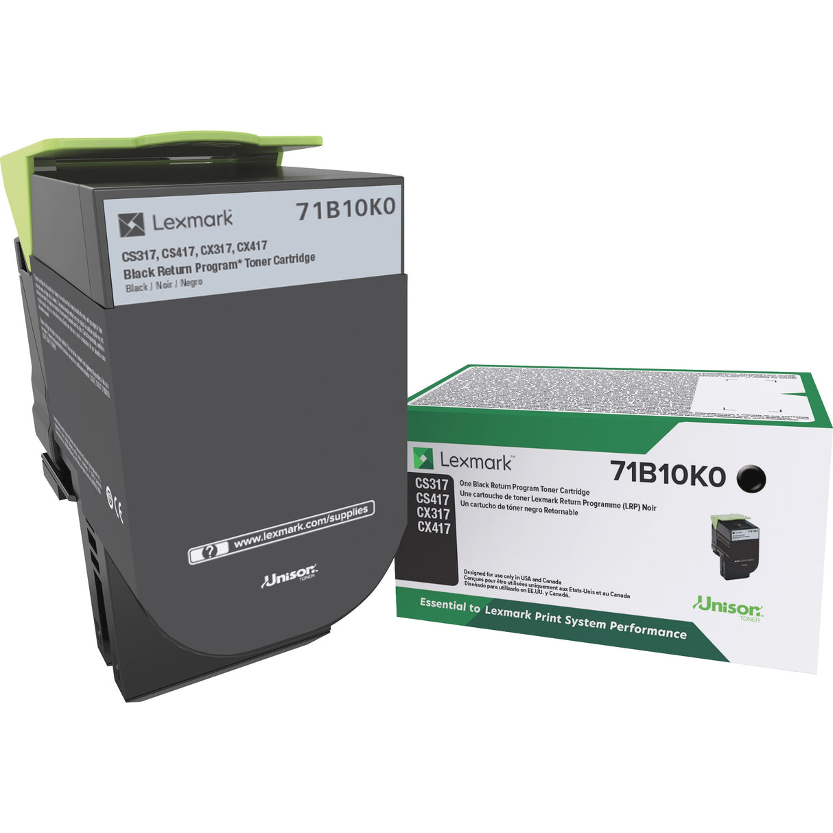 Lexmark 71B10K0 OEM RP Toner Cartridge, 3000 Pages, Black