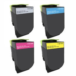 Lexmark 71B10K0 OEM RP Toner Set, B/C/M/Y