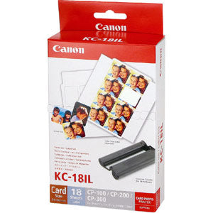 Canon 7740A001 OEM Ink Cartridge/Label Set, 18 Sheets, 8 Labels/Sheet, 9/10 x 7/10