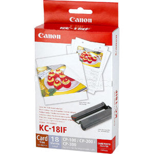 Canon 7741A001 OEM Ink Cartridge/Label Set, 18 Sheets, 2 3/5 x 2