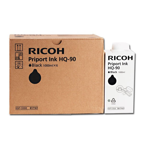 Ricoh 817161 OEM Inks, Box of 6, 1Kcc pages, Black