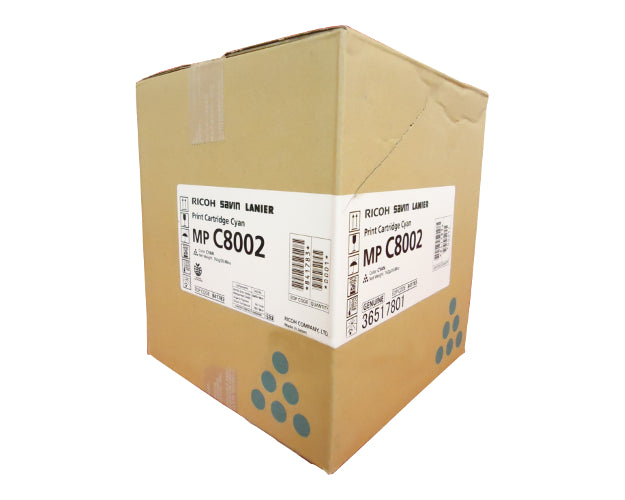 Savin 841783 842086 OEM Toner Cartridge, 29K pages, Cyan