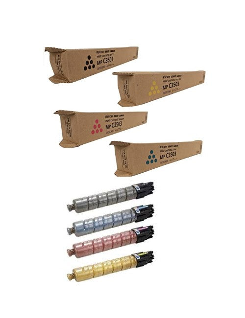 Lanier 841813 OEM Toner Set, B/C/M/Y