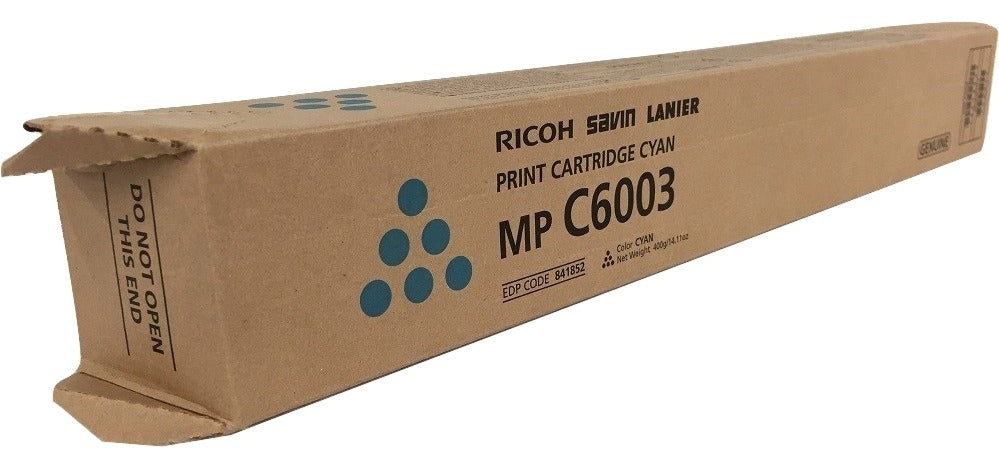 Ricoh 841852 OEM Toner Cartridge, 22500 pages, Cyan